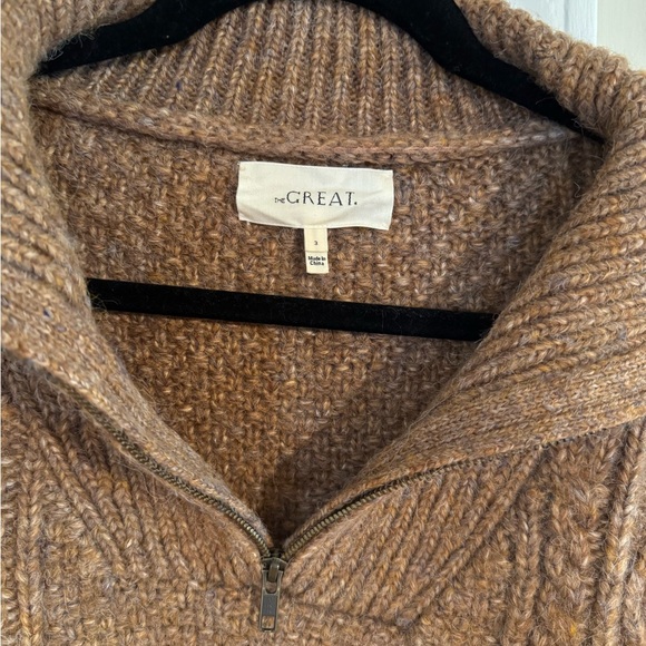 The GREAT Cable Knit Half Zip Sweater - Picture 3 of 6